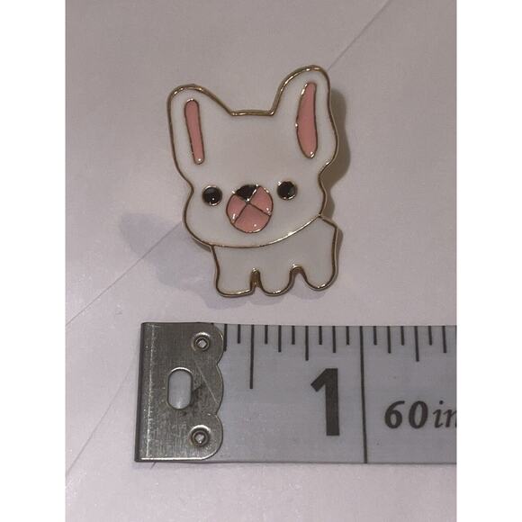 White Puppy Dog Pin Brooch - Picture 1 of 3